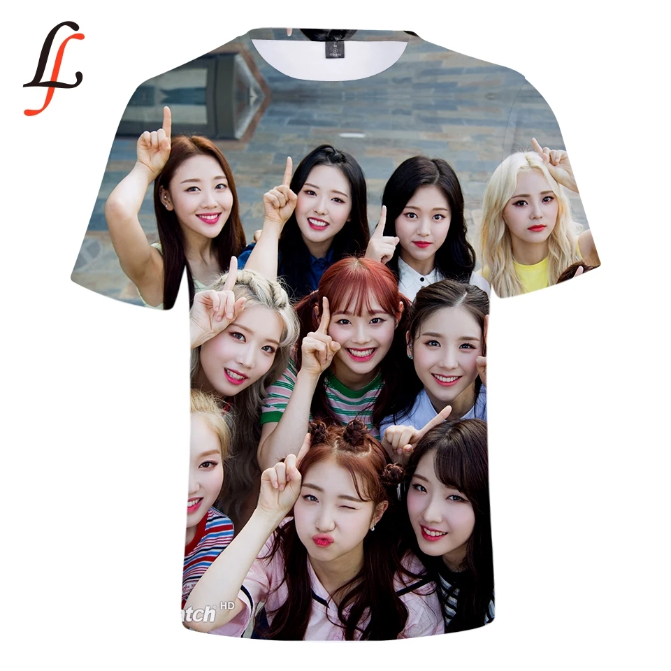 Casual Kpop harajuku Women T-shirt short sleeve o-neck fashion 2019 New High quality Loona 3D printed t shirt lady tee shirt
