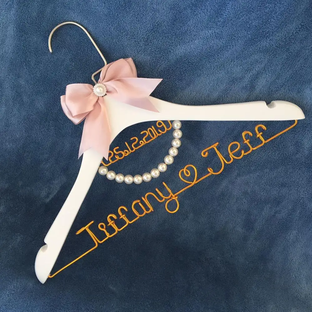 Wedding Hanger with pearl Bridal Hanger,wedding Hanger,Bride's Gift 