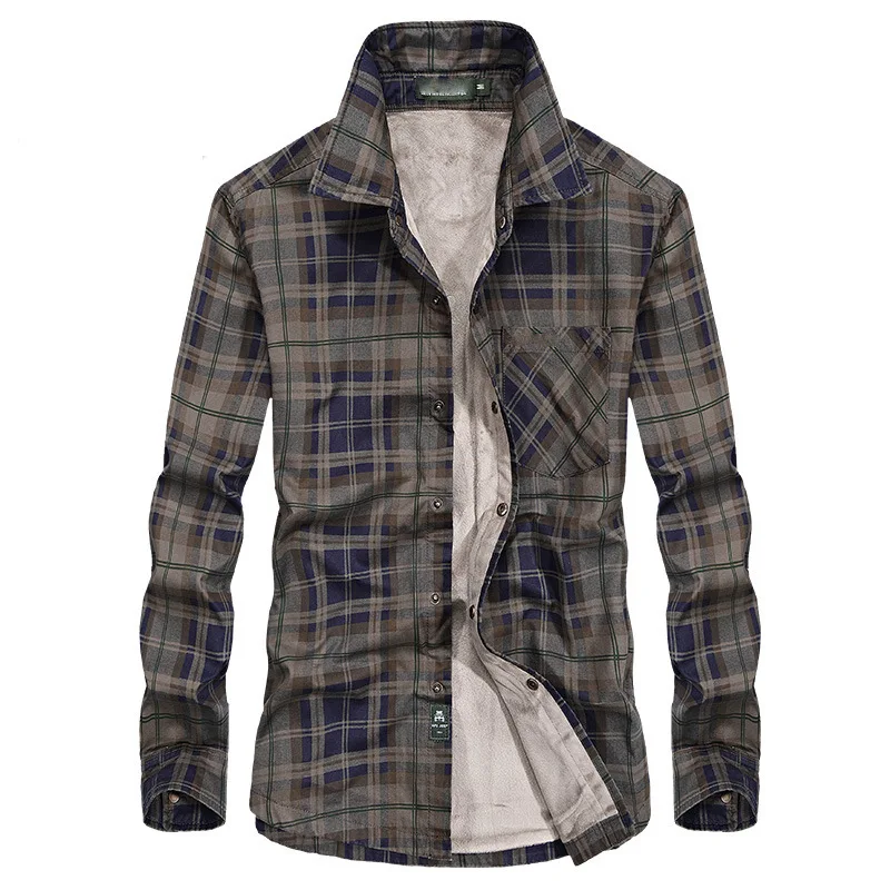 Flannel Shirt Plus Men Winter Shirts Velvet Male christmas Shirt Men's Plaid Warm Camisas Long Sleeve Winter Slim Dress Shirt Flannel Shirt Plus Men Winter Shirts Velvet Male christmas Shirt Men's Plaid Warm Camisas Long Sleeve Winter Slim Dress Shirt