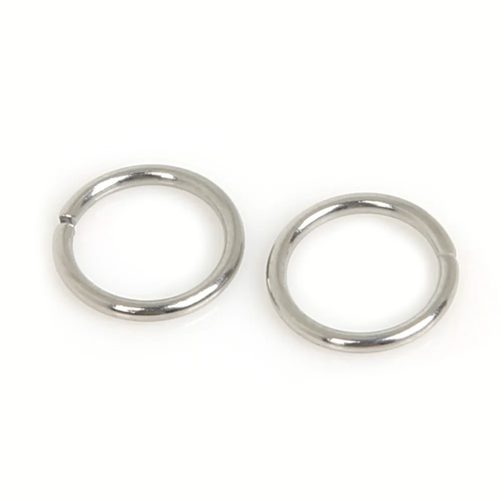 200Pcs 스테인레스 스틸 오픈 점프 반지 DIY 쥬얼리에 대 한 4mm/5mm/6mm/7mm/8mm/9mm/10mm 목걸이 팔찌 결과 커넥터 만들기