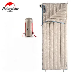 Naturehike Outdoor 90% Goose Down Single Sleeping Bag Ultralight Sleeping Bags Can Splicing Camping Winter