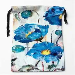 Пользовательские печати синий цветы (1) сумки для покупок на шнурках путешествия чехол для хранения Плавание Пеший Туризм игрушка сумка