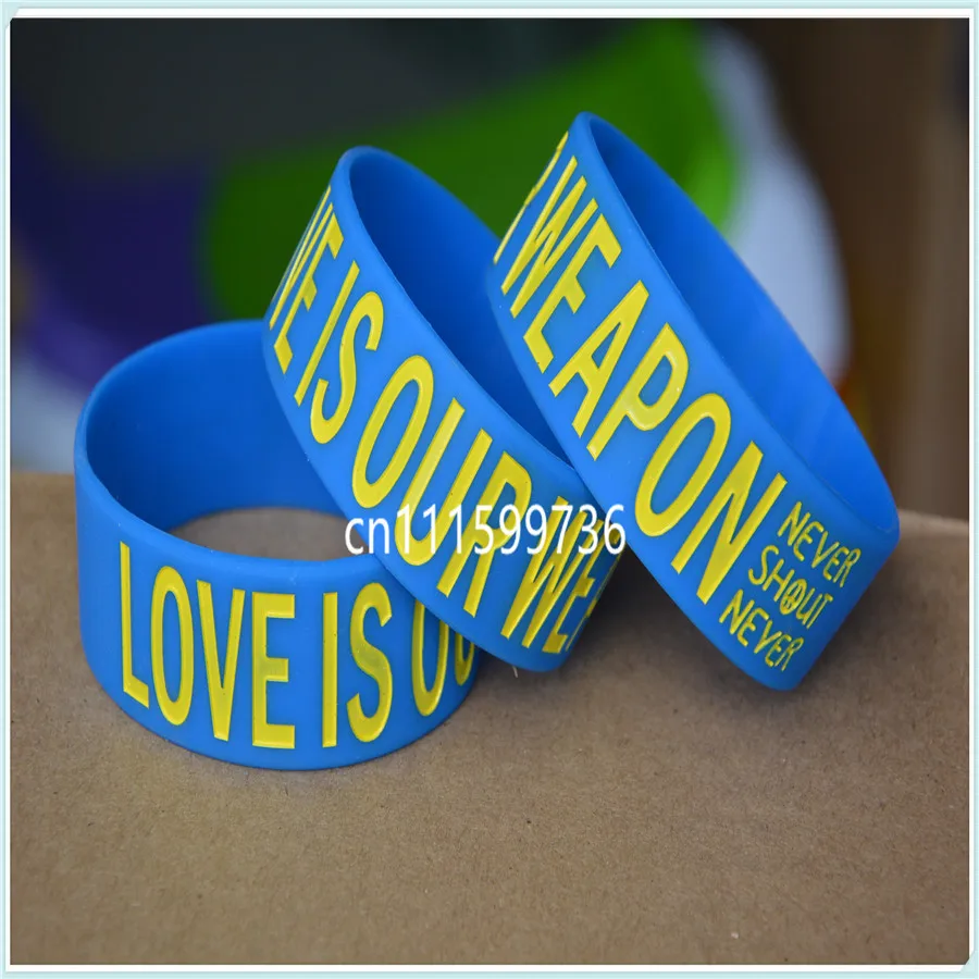 Never Shout Never Rubber Bracelet Wristband Sunflower Indigo Lover Is Our Weapon Free Shipping Bracelet Wristband Bracelet Mosquitobracelet Ion Aliexpress