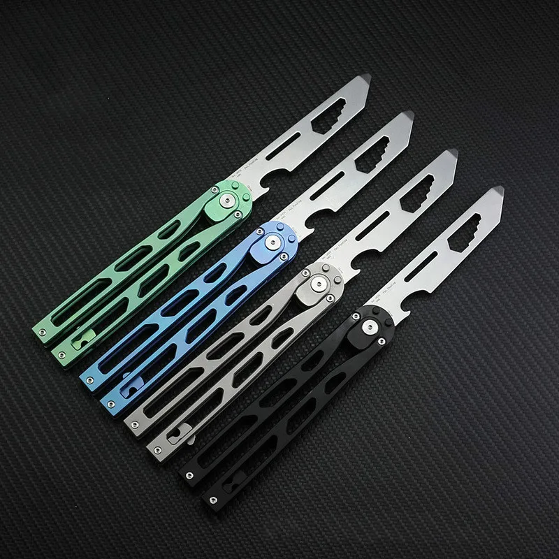 

New structure trainer butterfly tool 8cr titanium alloy Knife outdoor camping Hunting Knife EDC multi tools Free-swinging Knife