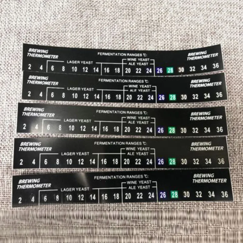 

5 Self-Adhesive Thermometer For Home Brew Brewing Beer Thermometer Strip Sticker