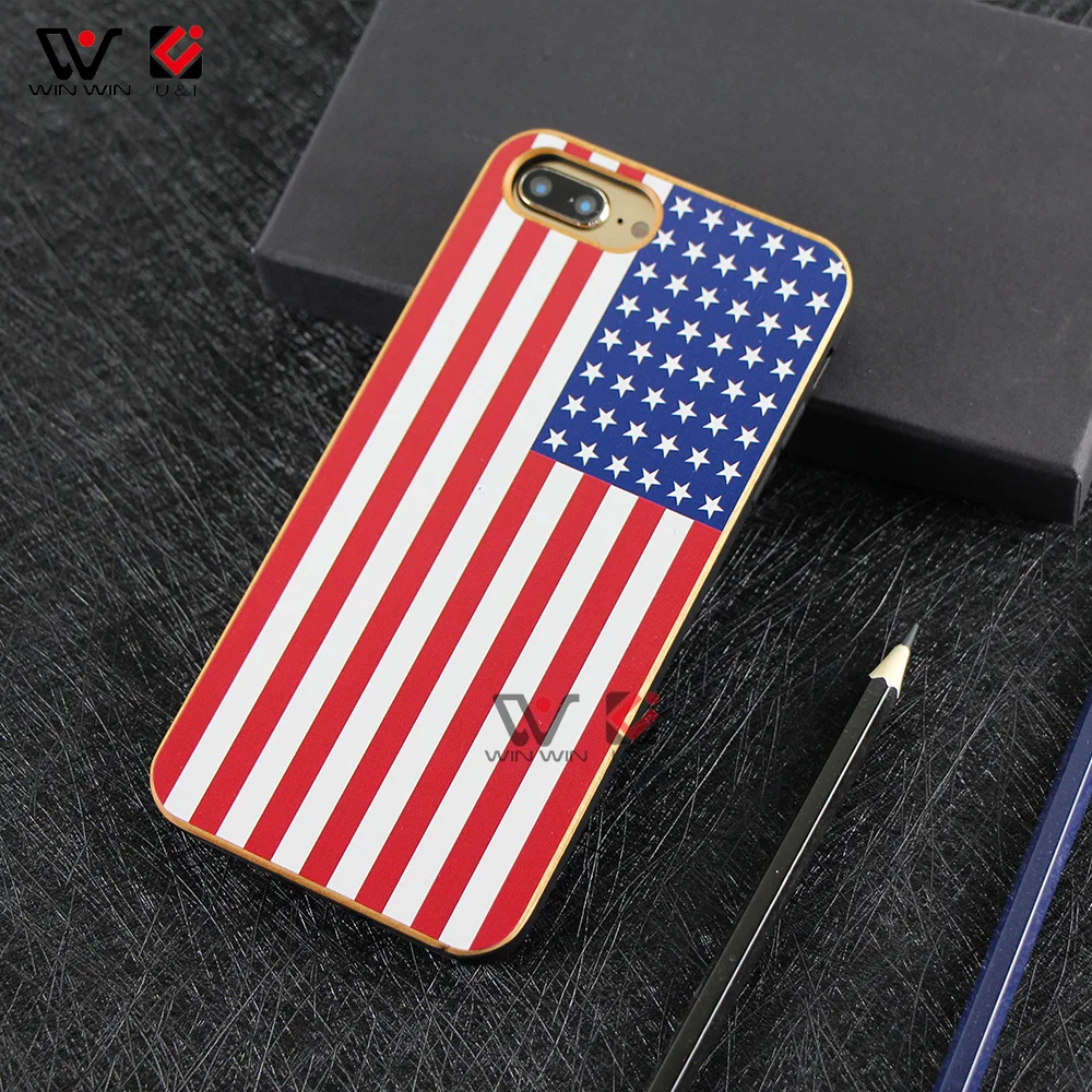 US American flag series print wood cell phone cases for iPhone 7 8plus