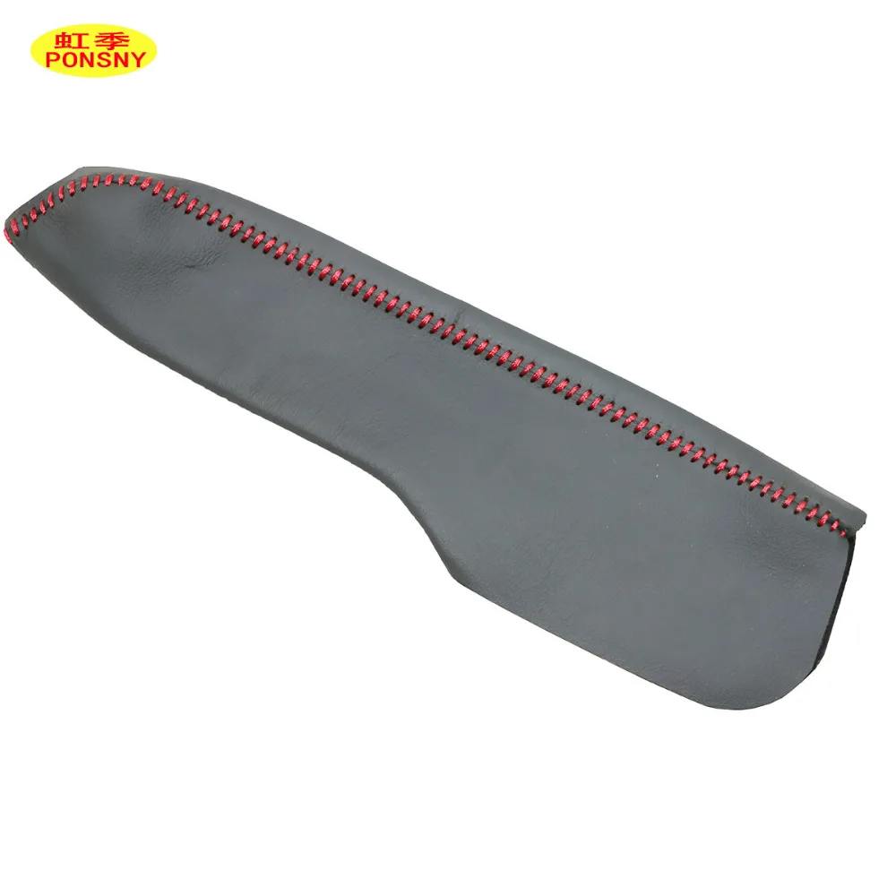 PONSNY Car Handbrake Covers Case for Honda FIT 2008-2011 Car-styling Genuine Leather Car Handbrake Grips Cover