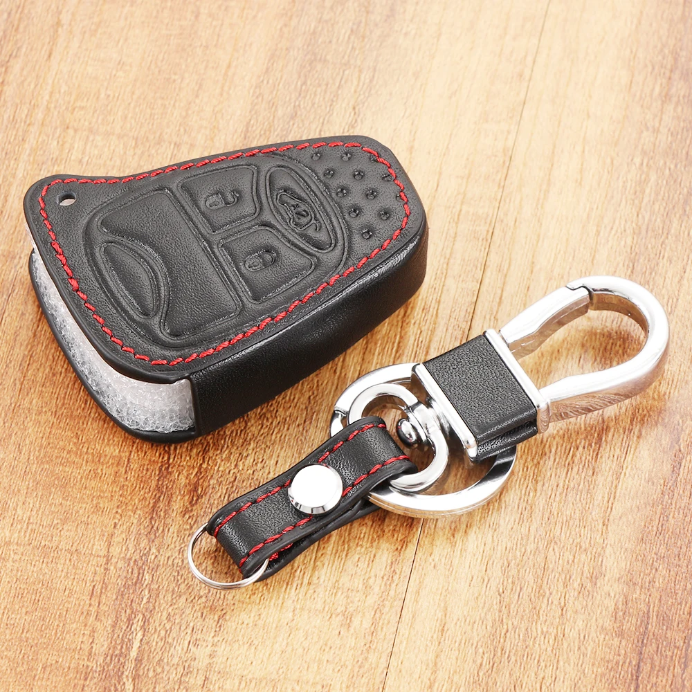Кожаный брелок для ключей Jeep Grand Cherokee Compass Patriot Dodge Journey Chrysler 300C кожаный кошелек