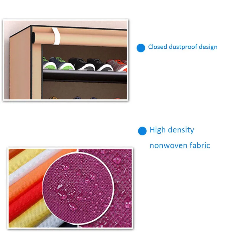 Пылезащитный нетканый тканевый стеллаж для обуви, органайзер для обуви большого размера, полка для обуви для дома, спальни, общежития, шкафа, Прямая поставка