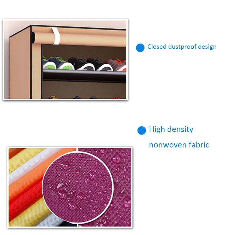 Dustproof Non-Woven Fabric Shoes Rack Shoes Organizer Large Size Shoe Racks Shelf Home Bedroom Dormitory Cabinet Dropshipping