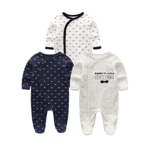 Новое поступление унисекс для маленьких детей(3 шт./компл. с длинным рукавом Детские комбинезоны детская одежда Мягкий хлопок Материал Осенне-зимняя обувь стили