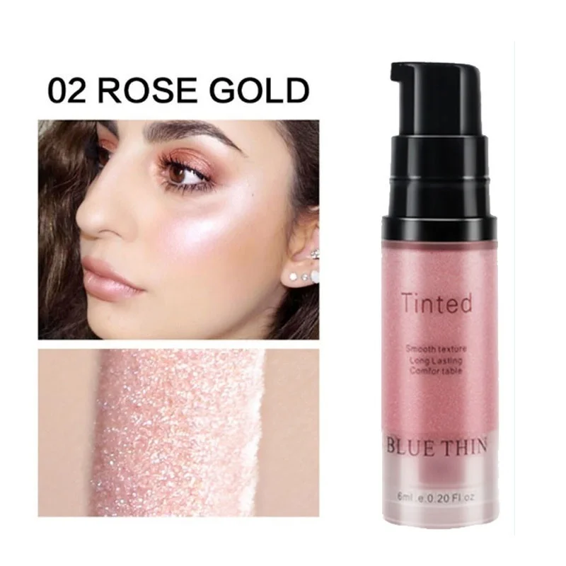 1 Pc Liquid Makeup Highlighter Face Illuminator Glow Cosmetics Shimmer Contouring Eye Concealer Highlighters Primer