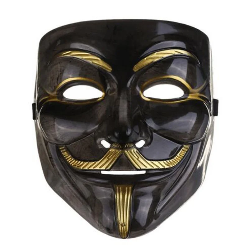 1PC Party Masks Vendetta Mask Anonymous Guy Fawkes Fancy Dress Adult Costume Accessory Party Cosplay Carnaval Masks (10)