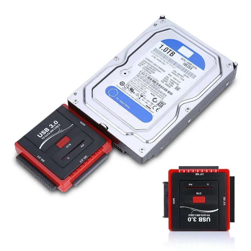 

Free shipping USB3.0 to 2.5" 3.5" IDE / SATA / ESATA Cable converter Adapter with OTB function + Charger EU/US/UK Plug