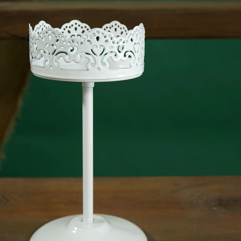  1 Pcs European Mini Lace Wedding Decorative Cake Stands with Glass Cover Dessert Fruit Plates Pan