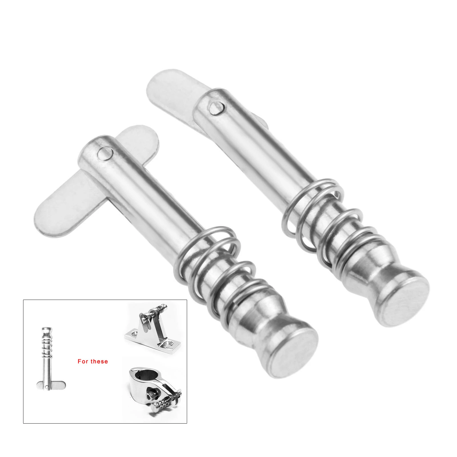 Bimini Top Pin w//Drop Cam /& Spring heyous 2pcs Marine Grade 316 Stainless Steel Quick Release Pin for Boat Bimini Top Deck Hinge Marine Hardware Boat