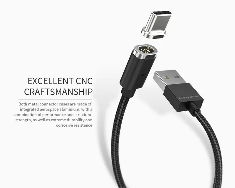 WSKEN mini 2 Black Type C Magnetic fast charging usb cable (9)