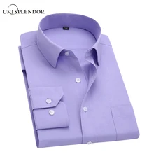 Long Sleeve Slim Men Dress Shirt 2018 Brand New Fashion Designer High Quality Solid Male Clothing