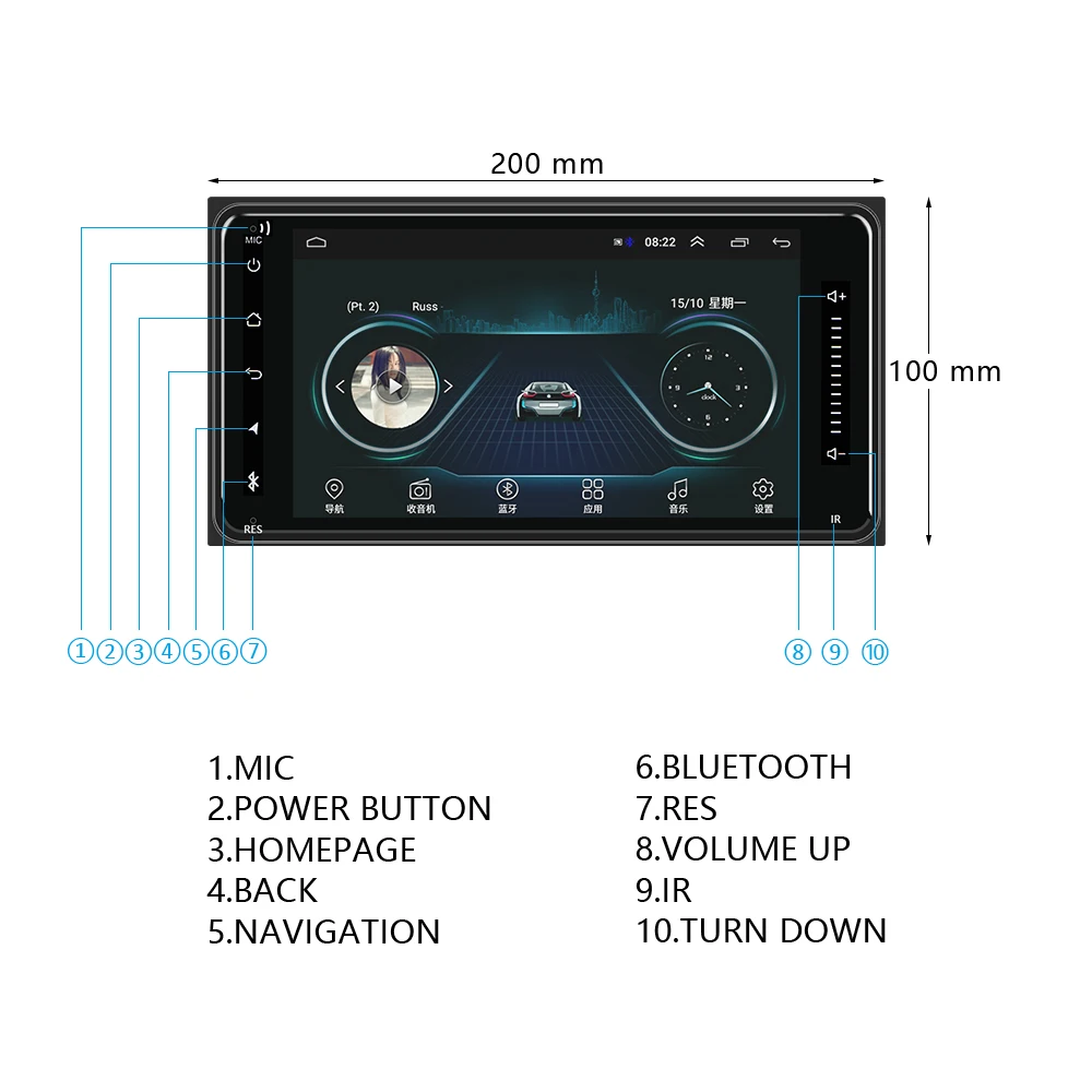 Автомагнитола Hikity 2 din 7 дюймов Android 8 1 MP5 плеер GPS Mirror Link стерео для автомобилей Toyota
