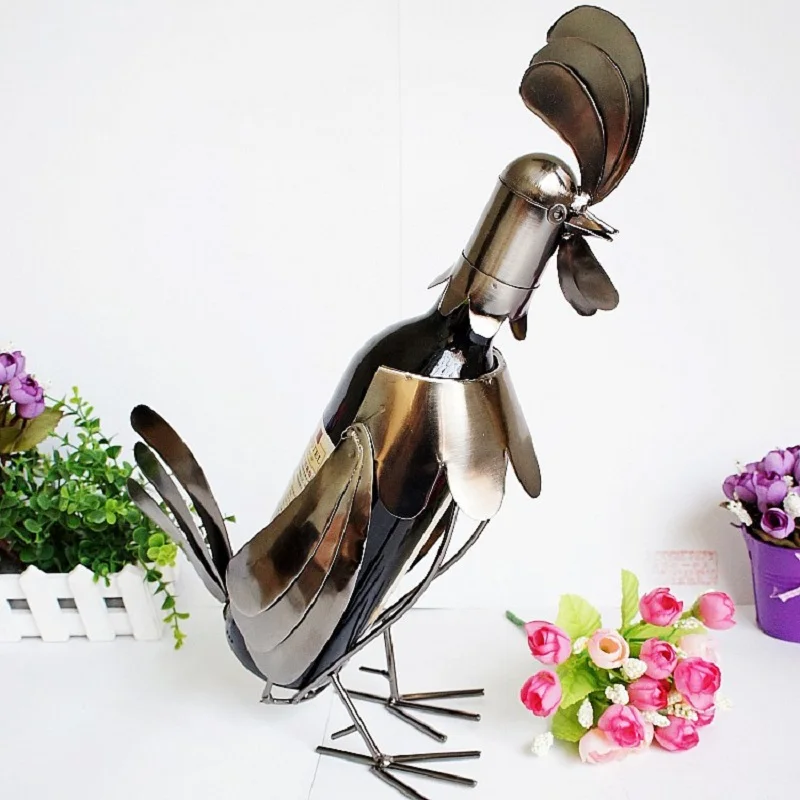 

Artwork Iron Wine Rack Cut Lobster Bottle Wine Cooler Bar Decoration Crafts Wedding Business Gift