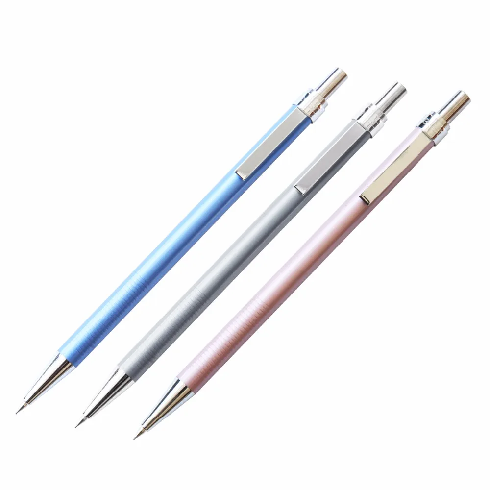 Deli 1pcs Mechanical Pencil 0.5mm 0.7mm Metal Pencil Automatic Pen