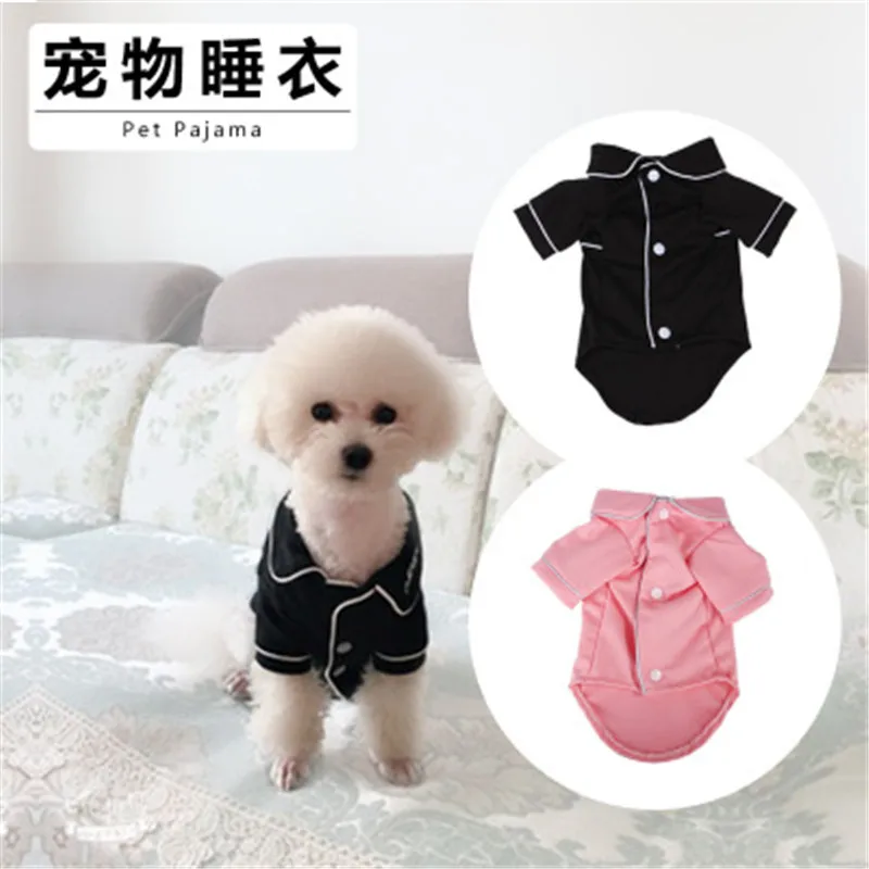 

Dog Home Clothes Small Dog Teacup Dog Teddy Knit Pajamas Silky And Comfortable Pet Pajamas In Summer Dog Clothes Cat