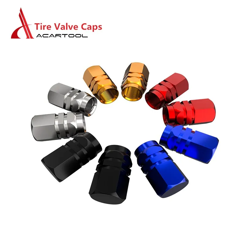 

Perfect 4PCS Tire Valve Caps Prevent Dirt & Water Wheel Tires Aluminum Theftproof Tyre Stem Airtight Cover Car Accessories