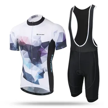 

Outdoor Men Quick Dry Short Sleeve Jersey Bib Shorts Wear Racing Sportwears Breathable Clothing Summer Skinsuit Cycling Suit