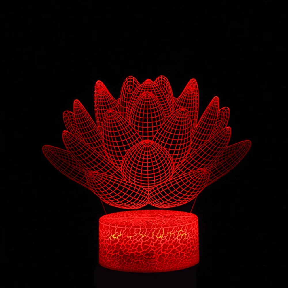 Стильный светодио дный светодиодный 3D лампа с подсветкой 7 цветов Изменение ночные светильники Touch управление стол украшения дома