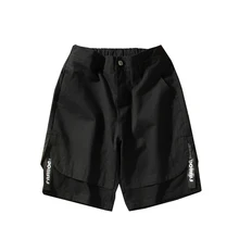 Шорты-бермуды мужские летние пляжные большие Лоскутные хлопковые шорты Мужская одежда бермуды Masculina мужская одежда Mares Black