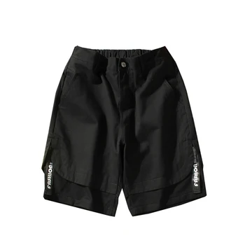 

Bermuda Cargo Shorts Men Summer Beach Big Patchwork Cotton Shorts Men Clothes 2019 Bermuda Masculina Mens Clothing Mares Black