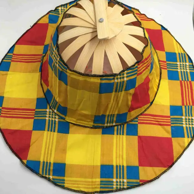 1pcs/lot Sun Hat Fashion Bamboo Hand Fan Folding Fan Summer Folding