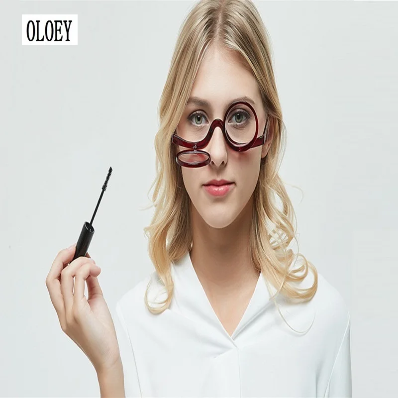 

Reading Glasses2019 nake MakeUp Folding Rotatable Eyewear Glasses Makeup Left And Right Adjust Oculos De Grau Para Maquilagem