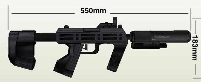 Войны человека M7 SMG 3d Бумага модель ручной DIY не может быть запущен