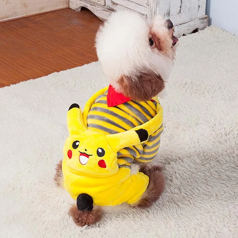 Pikachu Pokemon ir Divertido de la historieta del perro de Halloween  costume ropa para mascotas perro gato general capucha mono pequeño perro  ropa de abrigo chaqueta|clothes socks|clothes forkclothes hanging -  AliExpress