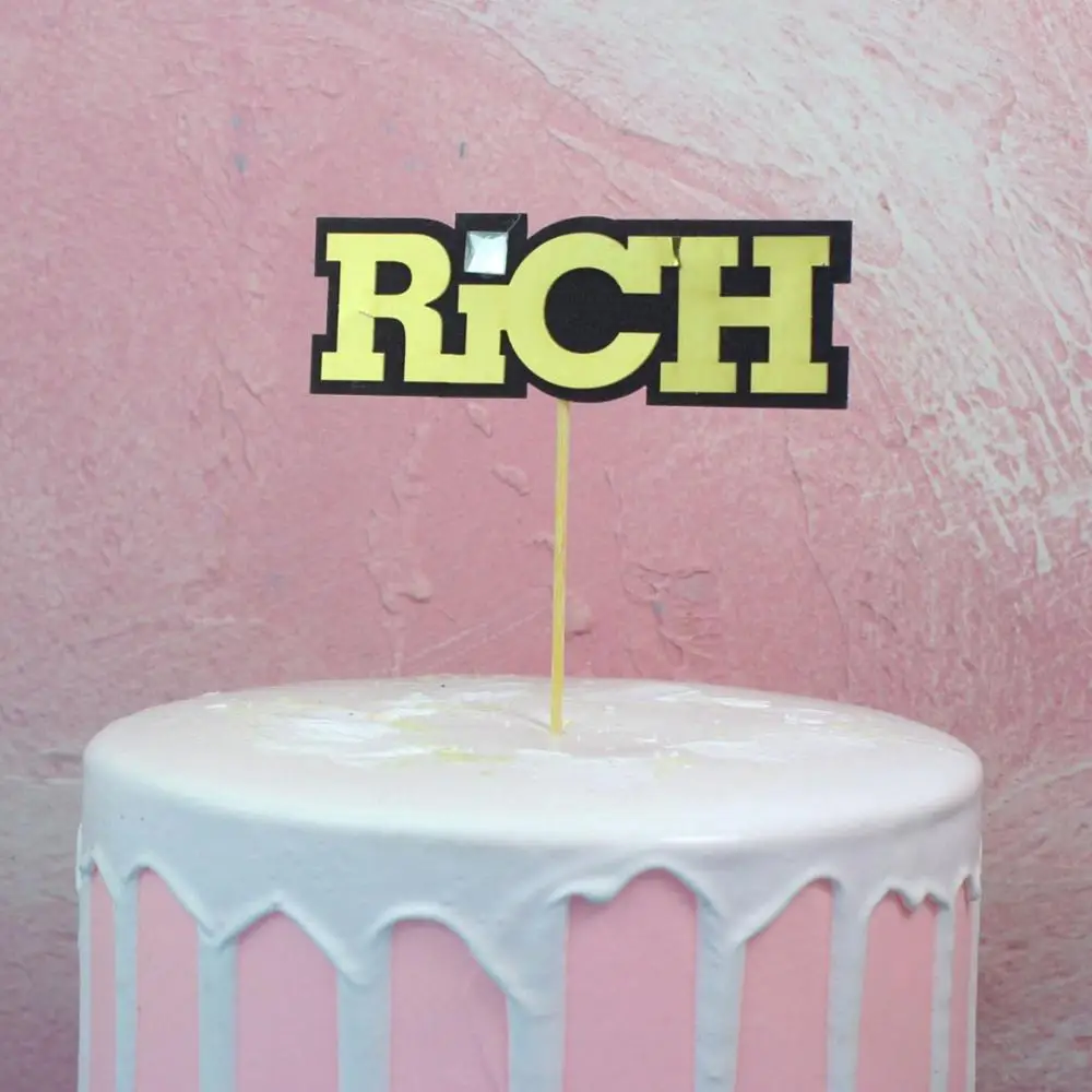 Cake Decoration Money Cake Hip Hop Scream Rich Laser Cake Insert Currency Rapper Theme Card Cake Decorating Supplies Aliexpress