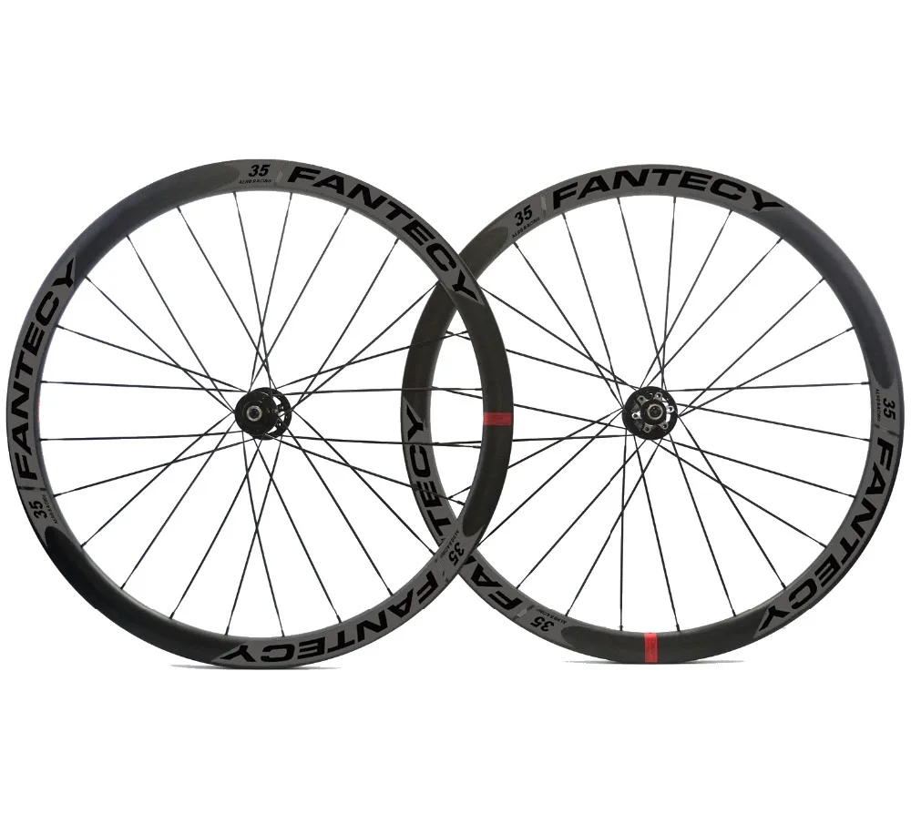 

FANTECY 700C road bike carbon wheels 38mm depth 25mm width Clincher/Tubular Road disc brake bike wheelset UD matte finish