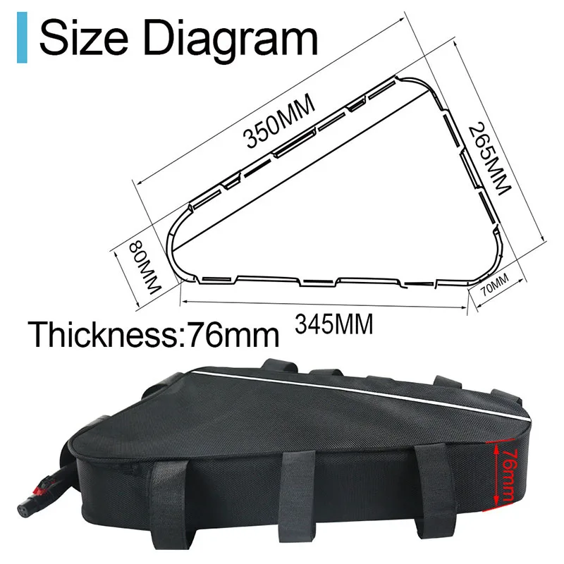 UPP Треугольники Li-Ion Батарея 750W 48V 18Ah 15Ah 12Ah 48 V, фара для электровелосипеда в Батарея для electricbicycle Bafang BBS02 48V 750W 500W 350W двигателем - Цвет: 48V 18Ah Small Bag