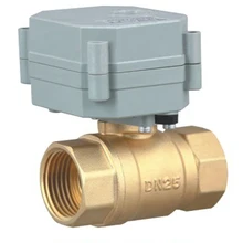 " DN25 9-24 В AC/DC 2 ходовой шаровой Клапан, латунь Весна автоматический возврат Электрический шарик Клапан