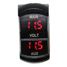 СВЕТОДИОДНЫЙ цифровой дисплей измеритель напряжения монитор переключатель стиль двойной приборной панели вольтметр с для авто автомобиля RV Морской лодки Аксессуары