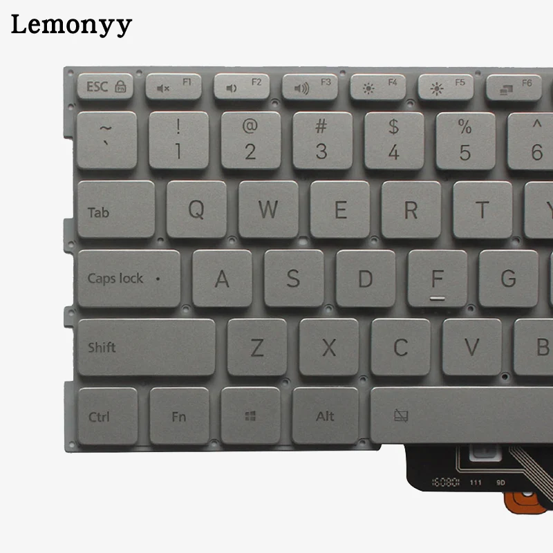 Клавиатура ноутбука США для Xiaomi Mi air 13,3 клавиатура с подсветкой серебро