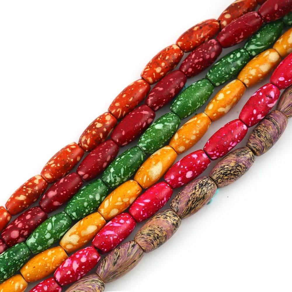 DoreenBeads модные деревянных бусин в форме овальных красочные коричневый ювелирных