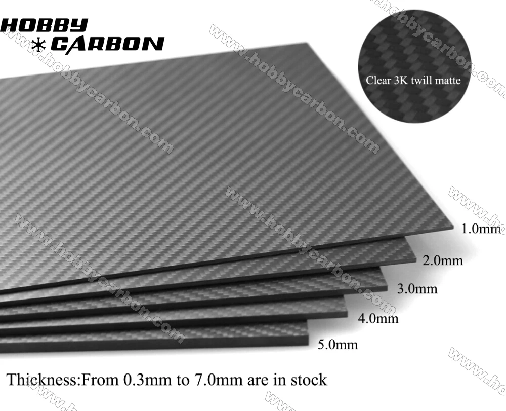 

2.0X400X500mm 2pcs 100% full Carbon Fiber plate sheet panel Twill Matte Sheet for fpv drone Free shipping by eEMS