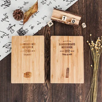 

Creative Bamboo Cover Multi-inside Page Notebook Multi-function Student Notebook