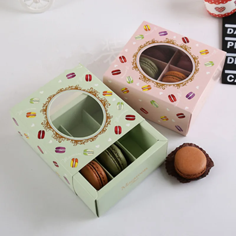 

Macaron box with sleeve, 6 Slot Macaron packing box, Marshmallow chocolate box with sleeve wholesale 12CM*11CM*5.2CM