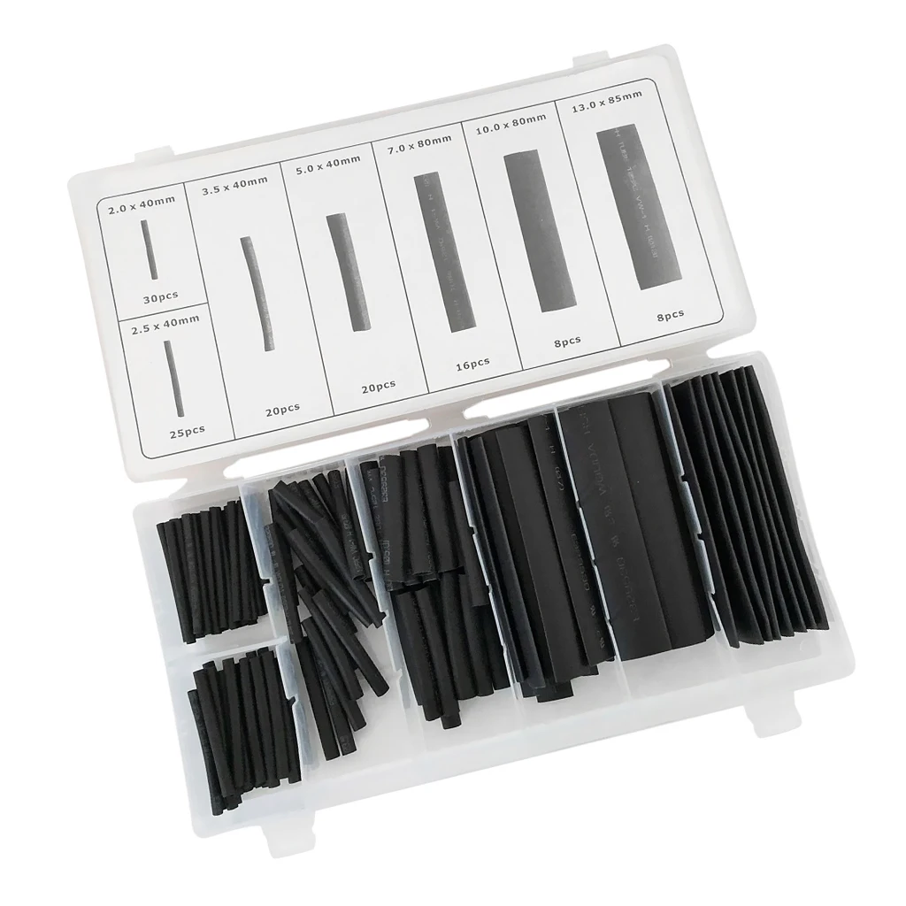 Heat Shrink 2mm-13mm 2:1 Heatshrink Tubing Tube Sleeving Wrap Wire 40mm,80mm,85mm Length