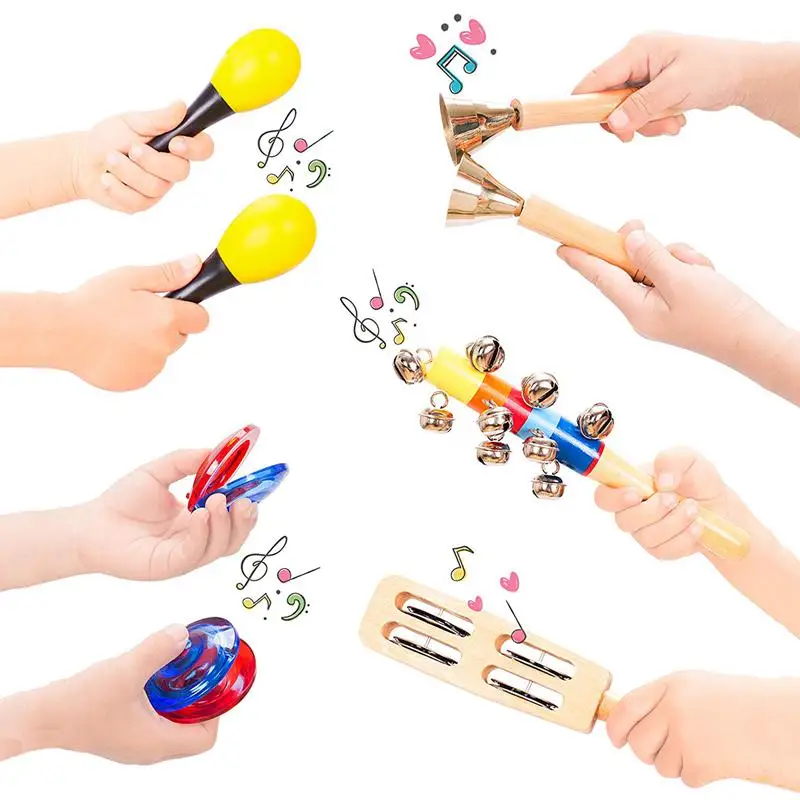 Игрушки, музыкальные инструменты для детей-15 шт. перкуссионный Набор для малышей дошкольного образования учебный музыкальный игрушки в