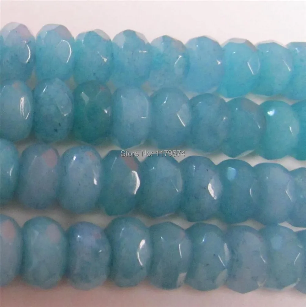 

hot new Charming Natural nice 5x8mm Faceted Blue Turkey Stone Abacus Jewelry Loose Beads For Necklace Bracelet 15'' AAA sp0195