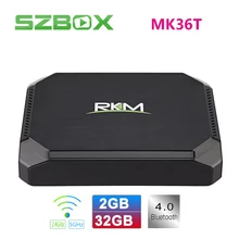 RKM MK36T Smart TV Box 2GB RAM 32GB ROM Z8350 CPU media player Dual band 2.4G/5G WIFI Bluetooth 4.0 tv box mk36t