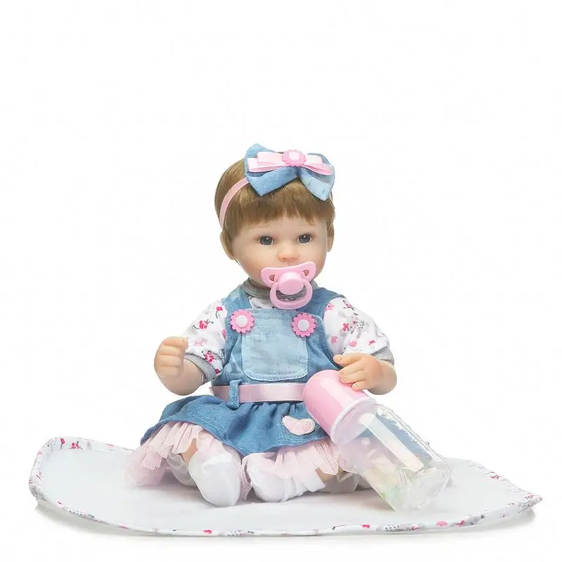 

42cm Soft Silicone Reborn Baby Dolls Handmade Cloth Body Reborn Babies Doll Toys Play House Baby Growth Partners Brinquedos